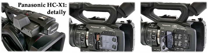 Videokamera Panasonic HC-X1: ovládání na levoboku... 