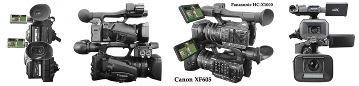 Názorná srovnání Videokamer HC-X1000 a XF605...