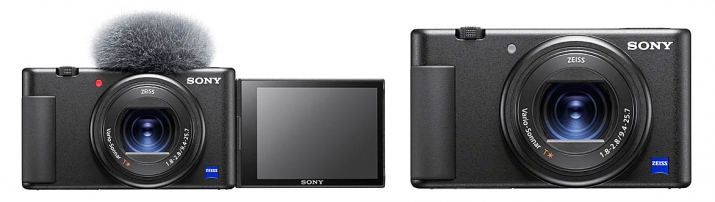 Vlogovací Foto-Kamera Sony ZV-1 v detailu zepředu